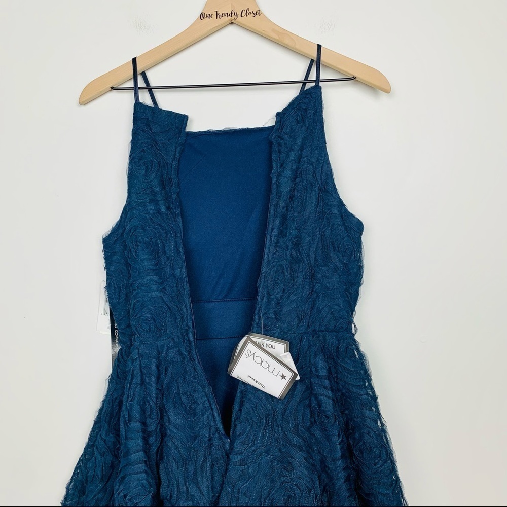 Trixxi | NWT Juniors Embellished Soutache Party Mini Fit Flare Navy Dress - Picture 13 of 13